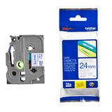 Artikelbild 1 für brother Schriftband TZe-253 TZE253, 24 mm, blau auf weiß, 1 St., Artikelnummer 653246