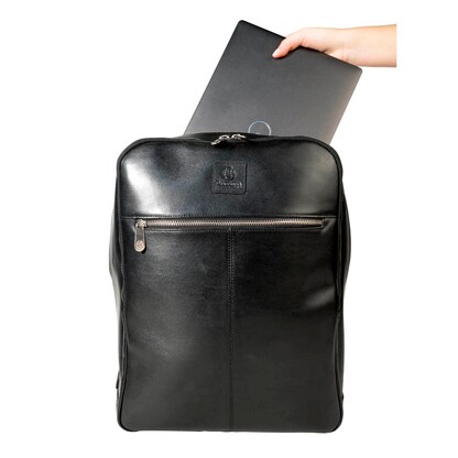 Artikelbild 5 für Exacompta Laptop-Rucksack Exactive Leder schwarz, Artikelnummer 333874