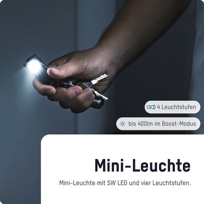 Artikelbild 4 für ANSMANN ML400R LED Taschenlampe schwarz 6,0 cm, 970 Lux, 400 Lumen, 5 W, 1 St., Artikelnummer 629438