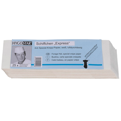 Artikelbild 2 für franz mensch unisex Schiffchen-Mützen EXPRESS weiß Größe individuell einstellbar 25 St., Artikelnummer 282426