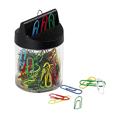 Artikelbild für dundee Büroklammerspender transparent mit Klammern, Artikelnummer 422541