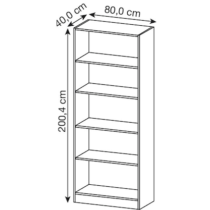 Artikelbild 2 für HAMMERBACHER Aktenregal Akandia lichtgrau 80,0 x 40,0 x 200,4 cm, 1 St., Artikelnummer 671891
