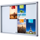 Artikelbild 1 für Showdown® Displays Schaukasten SL B1 silber 8x DIN A4 94,0 x 5,9 x 67,5 cm, 1 St., Artikelnummer 268971