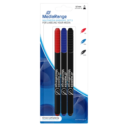 Artikelbild für MediaRange CD-Marker farbsortiert 0,7 mm, 3 St., Artikelnummer 241644