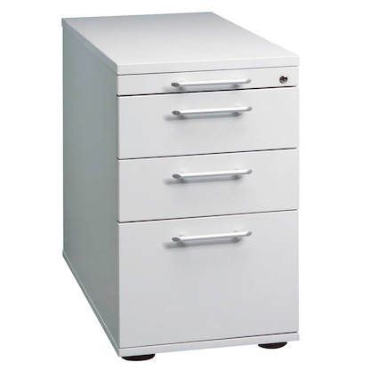 Artikelbild für HAMMERBACHER Sira Standcontainer lichtgrau 4 Auszüge Kunststoff-Relinggriff silber 42,8 x 80,0 x 72,0 - 76,0 cm, Artikelnummer 197061