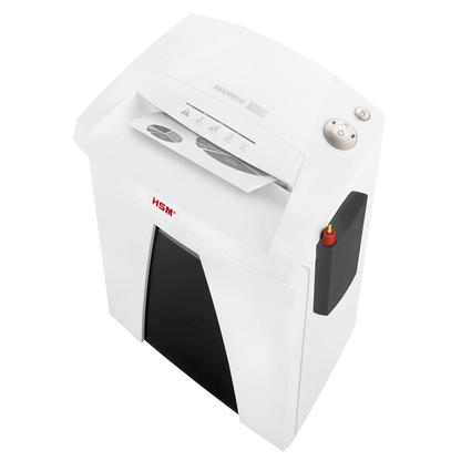 Artikelbild für HSM SECURIO B24 - externer autom. Öler Aktenvernichter mit Partikelschnitt P-4, 4,5 x 30 mm, bis 16 Blatt, weiß, Artikelnummer 376337