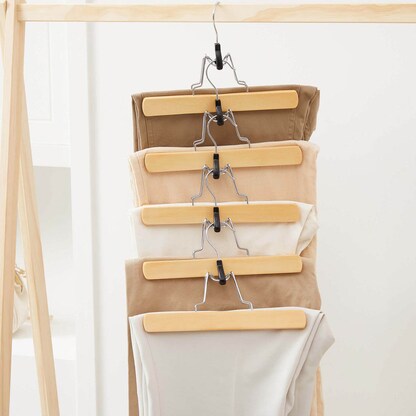 Artikelbild 4 für SONGMICS Hosenbügel platzsparend braun, 12 St., Artikelnummer 291466