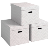 Artikelbild 1 für VON LEITZ Aufbewahrungsboxen 46,0 l weiß 35,5 x 51,0 x 30,5 cm, 3 St., Artikelnummer 636049