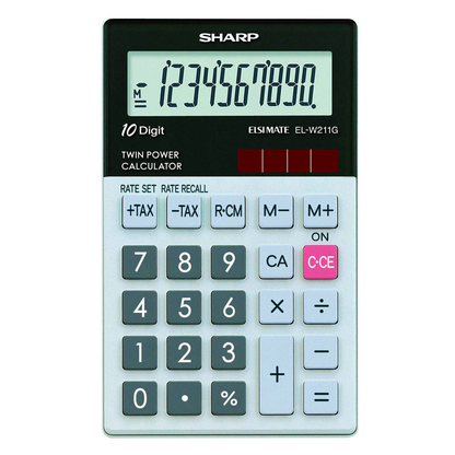 Artikelbild für SHARP EL-W211G Taschenrechner schwarz/grau, Artikelnummer 397909