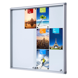 Artikelbild 1 für Showdown® Displays Schaukasten SL B1 silber 12x DIN A4 94,0 x 5,9 x 98,2 cm, 1 St., Artikelnummer 268983