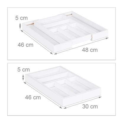Artikelbild 2 für relaxdays Besteckkasten weiß 1 St., Artikelnummer 471942