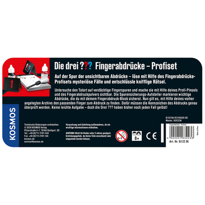 Artikelbild 2 für KOSMOS Experimentierkasten Die drei ??? Fingerabdrücke - Profiset mehrfarbig, Artikelnummer 474603