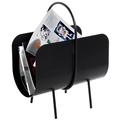 Artikelbild für HAKU Möbel Zeitungsständer 22586 schwarz Metall, DIN A4 quer, Artikelnummer 491524