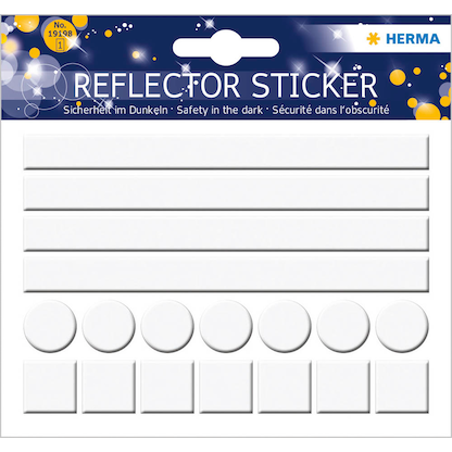 Artikelbild für HERMA reflektierende Aufkleber Geometrie, weiß, 18 St., Artikelnummer 493753
