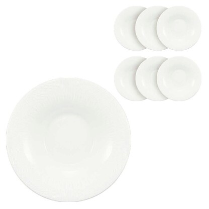 Artikelbild für BAUSCHER Teller SMART STRIPES Fahne weiß Ø 24,0 cm, 6 St., Artikelnummer 820109