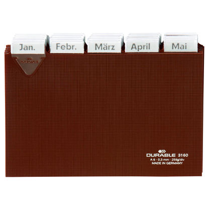 Artikelbild 3 für DURABLE Karteikartenregister A-Z, blanko, Jan.-Dez., 0-31 braun, Artikelnummer 138719