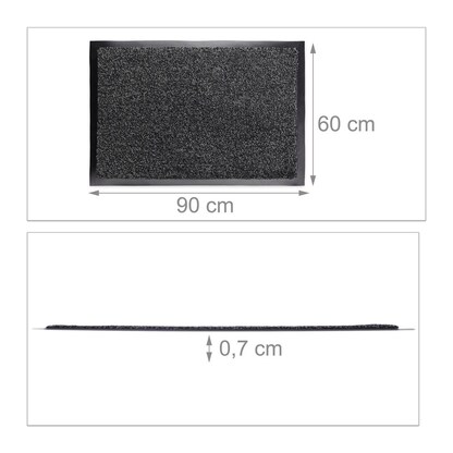 Artikelbild 2 für relaxdays Fußmatte schwarz/grau 60,0 x 90,0 cm, Artikelnummer 522312