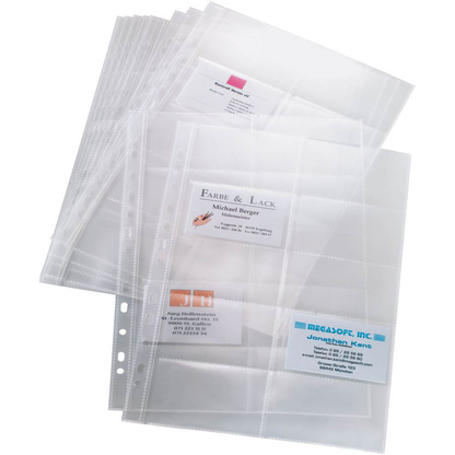 Artikelbild für SIGEL Visitenkartenhüllen 90 x 58 mm transparent glatt, 10 St., Artikelnummer 606121