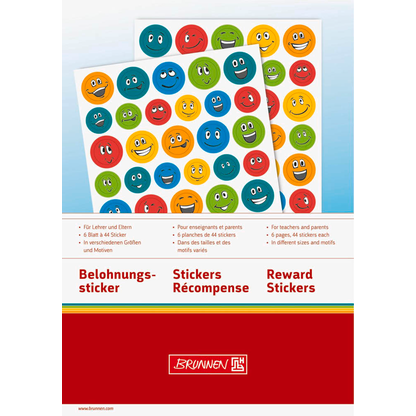 Artikelbild für BRUNNEN Aufkleber-Set Smiley, 264 Etiketten, Artikelnummer 775613