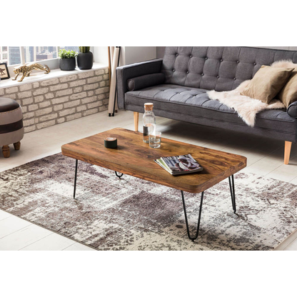 Artikelbild 3 für WOHNLING Couchtisch rechteckig Massivholz sheesham 115,0 x 60,0 x 40,0 cm, 1 St., Artikelnummer 904877