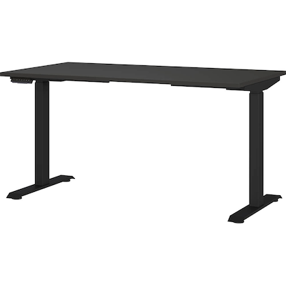Artikelbild für GERMANIA Bedano höhenverstellbarer Schreibtisch grafit rechteckig, T-Fuß-Gestell schwarz 140,0 x 80,0 cm, Artikelnummer 388789