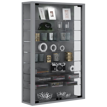 Artikelbild für VCM my home Lumo Mini Vitrine silber 8 Fachböden, Artikelnummer 781346