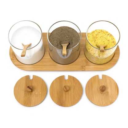 Artikelbild 5 für relaxdays Vorratsdosen-Set JIAO transparent, 1 Set, Artikelnummer 562233