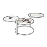 Artikelbild 1 für HAKU Möbel Couchtisch rund Glas chrom 58,0-140,0 x 50,0 x 43,0 cm, 1 St., Artikelnummer 558971