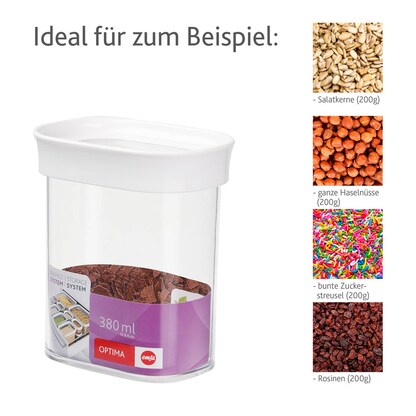 Artikelbild 3 für emsa Vorratsdose OPTIMA 11,9 cm hoch transparent 0,38 l, 1 St., Artikelnummer 670044