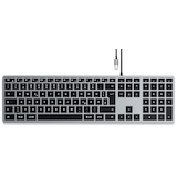 Artikelbild 1 für SATECHI SLIM W3 Tastatur kabelgebunden grau, silber, Artikelnummer 720551