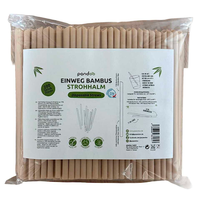 Artikelbild 3 für 200 pandoo Strohhalme braun, Artikelnummer 813317