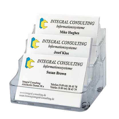 Artikelbild 2 für SIGEL Visitenkartenhalter glasklar, für pro Fach bis zu 70 Visitenkarten, Artikelnummer 248005