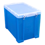 Artikelbild 1 für Really Useful Box Aufbewahrungsbox 19,0 l transparent, blau 39,5 x 25,5 x 29,0 cm, 1 St., Artikelnummer 305464