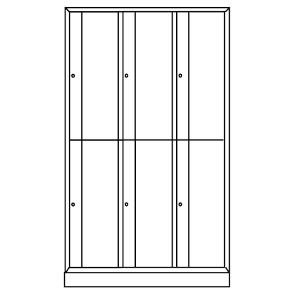 Artikelbild 2 für CP Spind S 5000 Resisto anthrazit, silber 8270-372 S10013, 6 Schließfächer 115,0 x 54,0 x 195,0 cm, Artikelnummer 418640