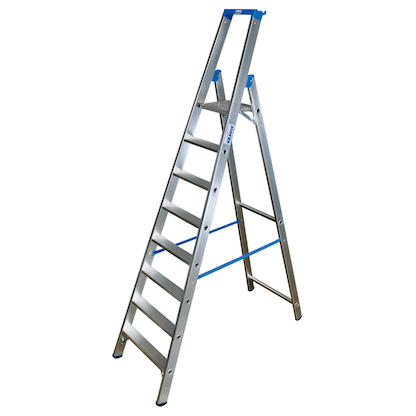 Artikelbild für KRAUSE Stehleiter einseitig STABILO silber 8 Stufen, H: 275,0 cm, Artikelnummer 569025
