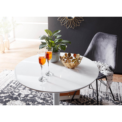 Artikelbild 5 für WOHNLING Esstisch weiß rund, Mittelfuß weiß, 75,0 x 75,0 x 74,0 cm, Artikelnummer 909723