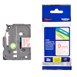 Artikelbild 1 für brother Schriftband TZe-222 TZE222, 9 mm, rot auf weiß, 1 St., Artikelnummer 653147