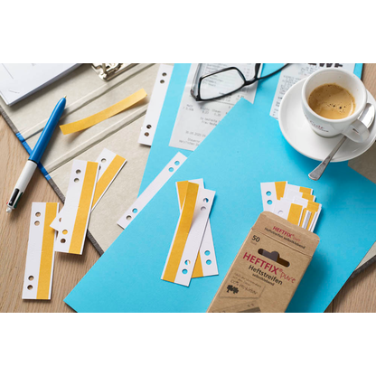 Artikelbild 2 für VELOFLEX Heftstreifen, selbstklebend HEFTFIX®pure weiß Kunststoff, 50 St., Artikelnummer 337883