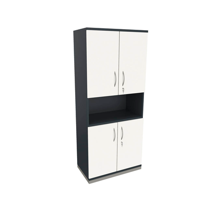 Artikelbild für fm Regalschrank Sidney, 4260429769506 weiß, lavagrau 80,0 cm 44,2 cm, 1 St., Artikelnummer 413577