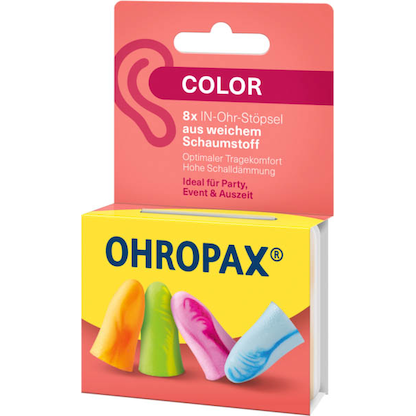 Artikelbild für OHROPAX® Color Ohrstöpsel 35 dB Schaumstoff, 8 St., Artikelnummer 693209