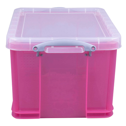 Artikelbild 2 für Really Useful Box Aufbewahrungsbox 35,0 l transparent, pink 48,0 x 39,0 x 31,0 cm, 1 St., Artikelnummer 305476