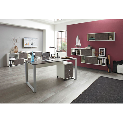 Artikelbild 6 für GERMANIA Altino Altino Schreibtisch dunkelgrau rechteckig, O-Fuß-Gestell alu 160,0 x 80,0 cm, Artikelnummer 501231