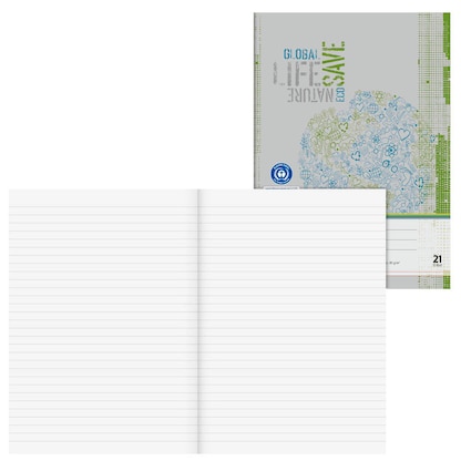 Artikelbild für BRUNNEN Schulheft Recycling Lineatur 21 liniert DIN A4 ohne Rand, 16 Blatt, 1 St., Artikelnummer 162741