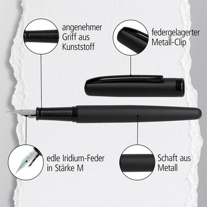 Artikelbild 6 für ONLINE® Eleganza Patronenfüller schwarz M (mittel), 1 St., Artikelnummer 617318