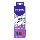 Artikelbild 1 für Pelikan Fineliner farbsortiert 0,4 mm, 6 St., Artikelnummer 802302