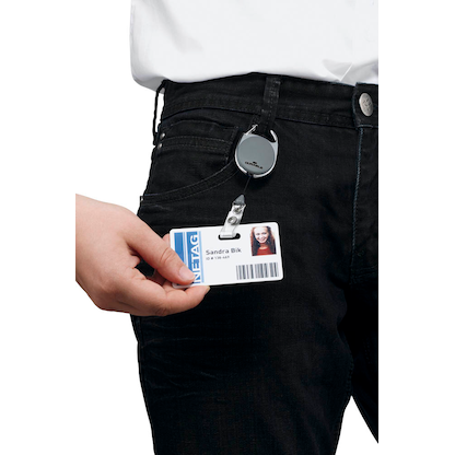 Artikelbild 2 für DURABLE Ausweishalter JOJO STYLE 832410, Druckknopfschlaufe, grau, 10 St., Artikelnummer 545004