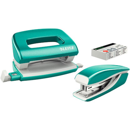 Artikelbild für LEITZ Locher und Heftgeräte Set NeXXt WOW 5561 eisblau, Artikelnummer 820353