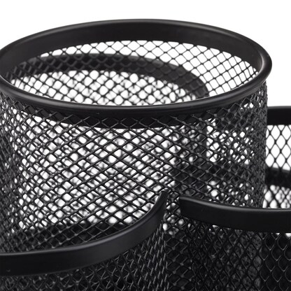 Artikelbild 6 für relaxdays Stiftehalter schwarz Metall, lackiert 7 Fächer 17,5 x 16,5 x 11,0 cm, Artikelnummer 605297