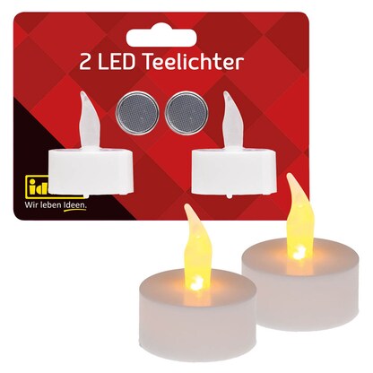 Artikelbild für Idena LED-Teelichter weiß, 2 St., Artikelnummer 105139