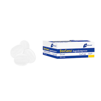 Artikelbild für Meditrade® Augenkompressen BeeSana® 4195 weiß 5,6 x 7,2 cm, 50 St., Artikelnummer 563856